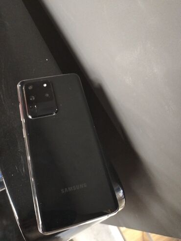samsunq telefonlari: Samsung Galaxy S20 Ultra, 128 GB, rəng - Qara, Barmaq izi, İki sim kartlı, Face ID