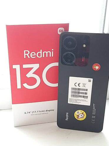 телефон обмен: Redmi, Redmi 13C, Б/у, 256 ГБ, цвет - Черный, 2 SIM