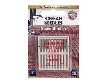 Промышленные швейные машинки: Organ иглы Супер Стрейч 10/75-90 для швейных машин. Кончик у игл
