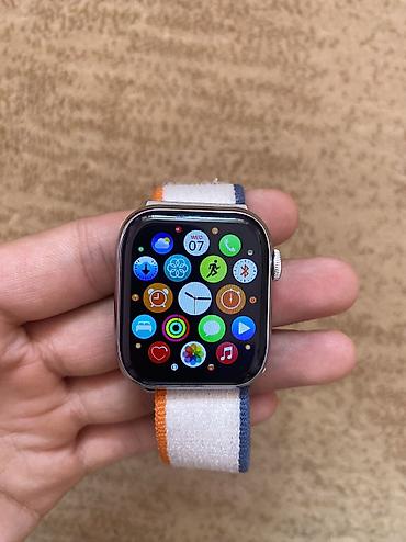 Башка акылдуу сааттар: Смарт-часы в стиле Apple Watch с прямоугольным дисплеем и сенсорным — 1