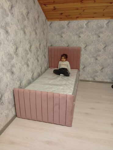 Təknəfərlik uşaq çarpayıları: Oğlan və qız üçün, Çarpayı, Bazalı, Matras ilə, Siyirməsiz — 3