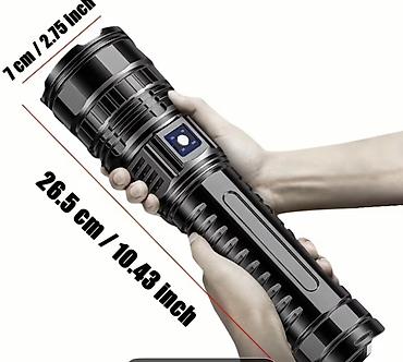 Digər işıqlandırma: Super Güclü LED Fənər - Korpus: möhkəm metal gövdə, sürüşməyə qarşı — 1