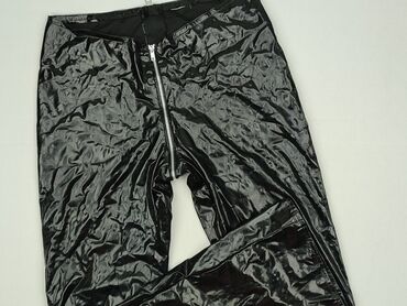 legginsy woskowane: Spodnie materiałowe damskie, rozmiar L