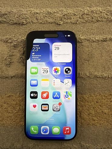 Уюлдук телефондор жана аксессуарлар: IPhone 16 Pro, Колдонулган, 256 ГБ, Black Titanium, Куту, 88 % — 2