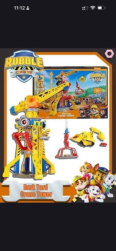 Digər oyun dəstləri: PAW Patrol Rubble & Crew – Строительная башня с краном и фигуркой — 2