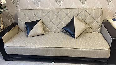 divan cay evi ucun: Bej rəngli divan – klassik və rahat model - Dizayn: Almaz naxışlı bel — 1