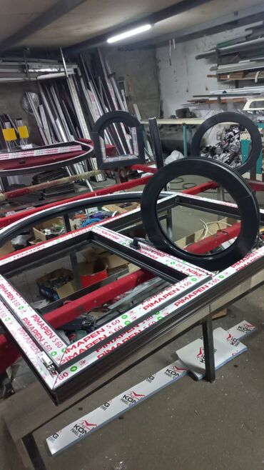 Pəncərələrin quraşdırılması, montajı: Plastik yumru pəncərələr. Ağ. Boz. Kariçnivi. Tund — 18