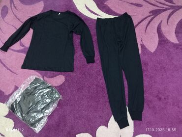 string alt paltarı: Qara termo içlik dəsti – uzunqol köynək + alt şalvar yenidir ramerleri