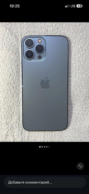 IPhone 13 Pro Max, Б/у, 256 ГБ, Sierra Blue, Кабель, 100 % at lalafo.kg IPhone 13 Pro Max, Б/у, 256 ГБ, Sierra Blue, Кабель, 100 %