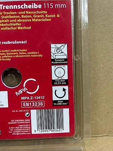 slikar tapi: EDT Eurodima Industrial – Kombinovani dijamantski rezni disk 115 mm - — 4