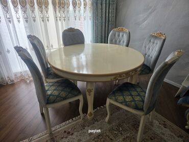 кухонный гарнитур в оше цена: Для гостиной, Б/у, Круглый стол, 6 стульев
