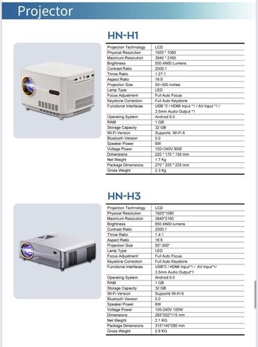 Proyektorlar: Yeni Stasionar Proyektor Ünvandan götürmə, Pulsuz çatdırılma, Ödənişli çatdırılma — 18