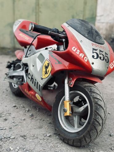 электромотоцикл купить бишкек: Покетбайк бензиновый Racing 555 - Компактный мини-мотоцикл в