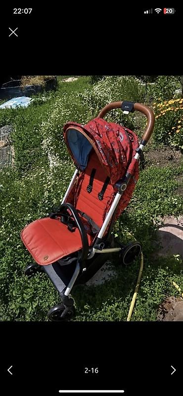 Коляски: Цвет: красный с принтом и голубой подкладкой. Подходит для at lalafo.kg — 4 Коляски: Цвет: красный с принтом и голубой подкладкой. Подходит для — 4