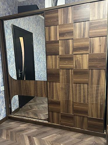 kupe: Sürgülü qapılı güzgülü şkaf - Material: taxta teksturalı MDF/LDSP — 1