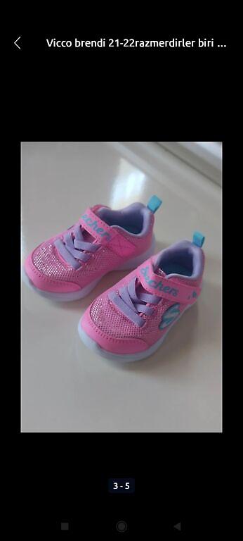 krosovka: Rəng - Çəhrayı Krossovkalar, Skechers, Ölçü: 21, Qız üçün — 2