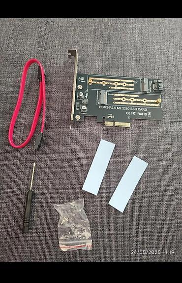noutbuklar yeni: PDM2‑R2.0 M.2 2280 SSD PCIe adapter kartı Xüsusiyyətlər: - PCIe x4 — 2