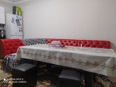 кухонный стол на 6 персон в Кыргызстан | НАБОРЫ ПОСУДЫ: Срочно продаю кухонный кожаный уголок. Почти новая, с ящиками и 6 штук