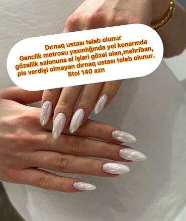 Tikiş: Dırnaq ustası tələb olunur, Yerin icarəsi