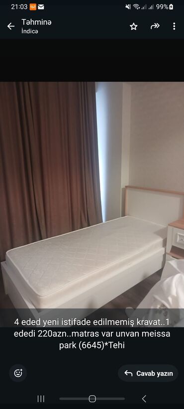 Qonaq otağı dəstləri: 4 eded yeni istifade edilmemiş kravat. 1 ededi 220azn. matras var
