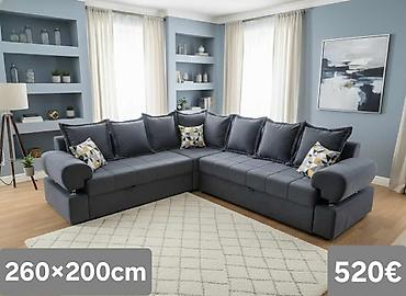 Ugaone garniture: Ugaona garnitura 300×220 cm - Prostrana L‑forma sa dubokim sedištima — 25