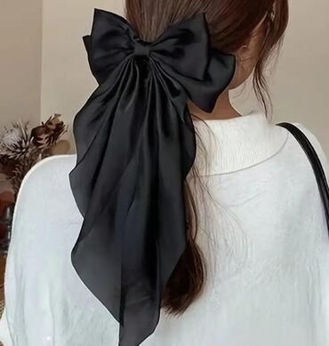 emelie тональный крем цена бишкек: Böyük atlas saç lent-qoşa yay - Rəng: qara - Material: hamar, parlaq