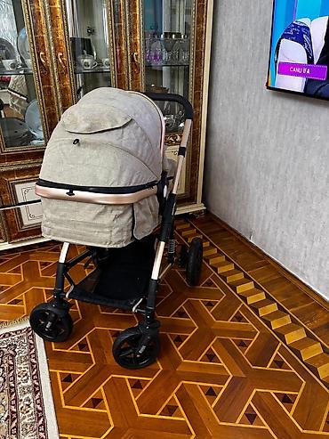 Gəzinti arabaları: Uşaq arabası – çoxfunksiyalı, rahat və praktik model • Rəng: bej — 6