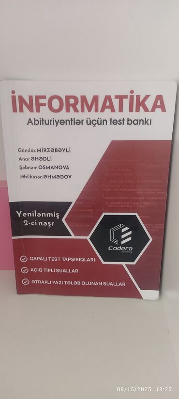 informatika gündüz mirzəbəyli: Abituriyentlər üçün nəzərdə tutulmuş "İnformatika" test bankı. Bu nəşr