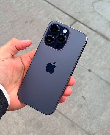 телефон айфон 14про: IPhone 14 Pro, Б/у, 128 ГБ, Deep Purple, Чехол, Защитное стекло, 100 %