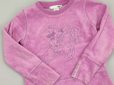 bluzka pudrowy róż mohito: Sweatshirt, H&M, 3-4 years, 98-104 cm, condition - Very good