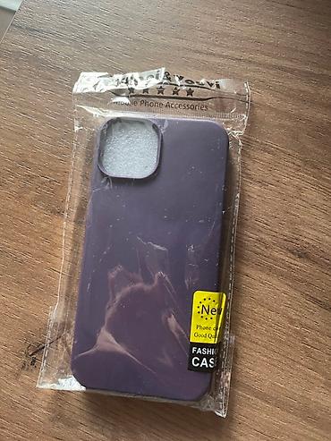 prodat iphone: Iphone 13 üçün nəzərdə tutulmuş bənövşəyi rəngli silikon qab. Bu qab — 1