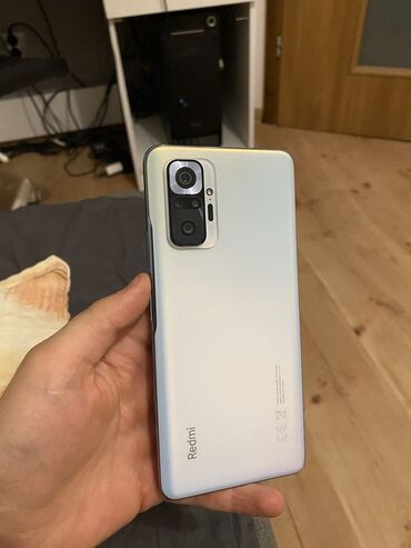 telefon satisi islenmis: Redmi Note 10S, 128 GB, rəng - Ağ, Düyməli, Barmaq izi, İki sim kartlı