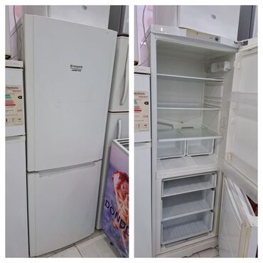 xaladenik gəncə: Б/у 2 двери Hotpoint Ariston Холодильник Продажа, цвет - Белый