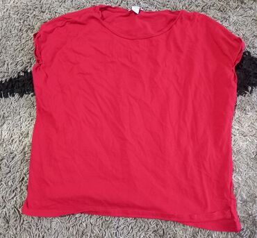 hm bluzica providna kratkog rukava rasteglj: M (EU 38), Cotton, color - Red