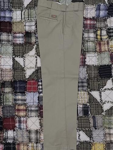 Kişi geyimləri: Dickies klassik iş/gündəlik şalvar - Rəng: açıq bej/xaqui - Model: düz — 4