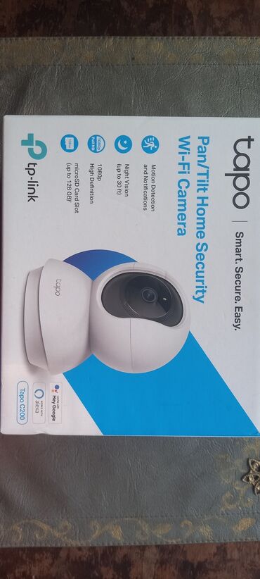usaq ucun mikrofon: TP-Link Tapo C200 Wi‑Fi Kamera Əsas xüsusiyyətlər: - 360° üfüqi