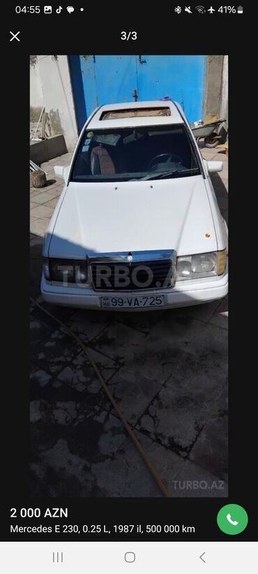 Mercedes-Benz: Mercedes-Benz E-Class: 2.3 l | 1987 il Sedan