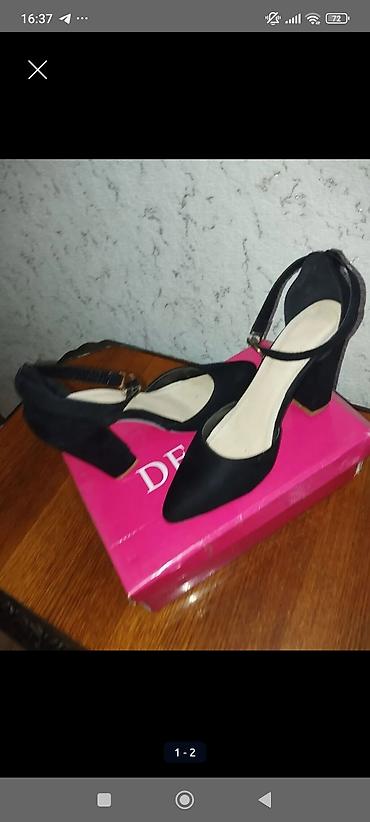 Tuflilər: Qadın dəbli tufli - Rəng: qara - Üst hissə: mat teksturalı material - — 1