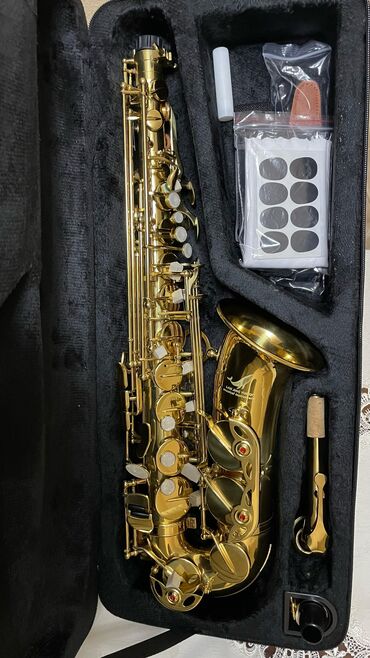 saksafon aleti: Alt Saxophone Təp-təzə Saxophonedur heç işlenmeyib, Amazondan zakat