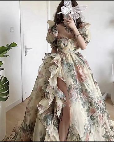 guzdək daşı: Romantik çiçək naxışlı ziyafət-gecə geyimi - Stil: Vintage ilhamlı — 1