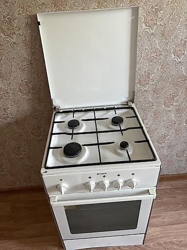 indesit: Газовая печь, Indesit, Б/у, Напольная, цвет - Белый — 1