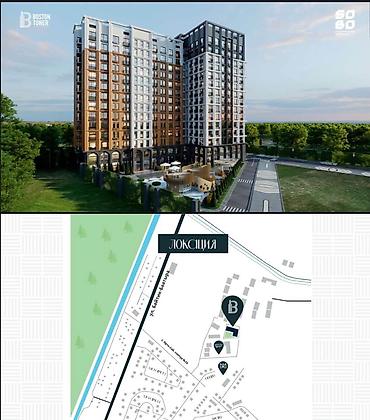 15: 2 комнаты, 87 м², Орто-Сай с. Элитка, 8 этаж, ПСО (под самоотделку) — 1