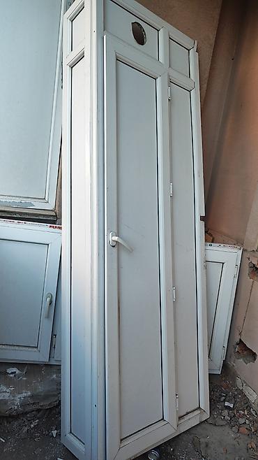 qapi: PVC qapı bloku - Material: ağ rəngli PVC profil - Komplektasiya: əsas — 1