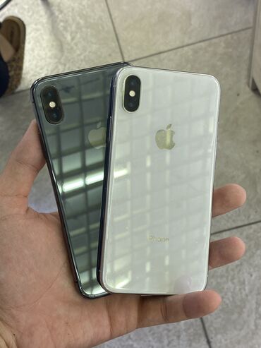 айвон 5: IPhone X, Б/у, 64 ГБ, Белый, Защитное стекло, Чехол, 75 %