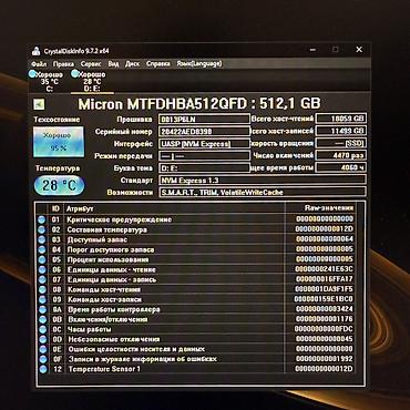 Жесткие диски, переносные винчестеры: Накопитель, Б/у, SK Hynix, SSD, 512 ГБ — 12