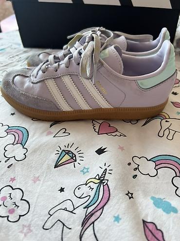 samba ayaqqabı: Adidas, rəng - Bənövşəyi, İşlənmiş — 2