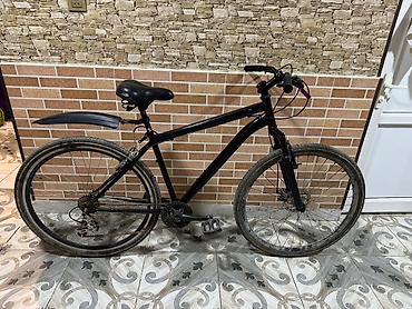 Şəhər velosipedləri: Şəhər/trek tipli velosiped – qara rəng - Yüngül alüminium tipli — 1