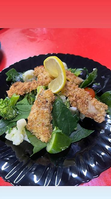 Готовые блюда, кулинария: Салаты и холодные закуски - Цезарь с креветками: хрустящие листья — 5