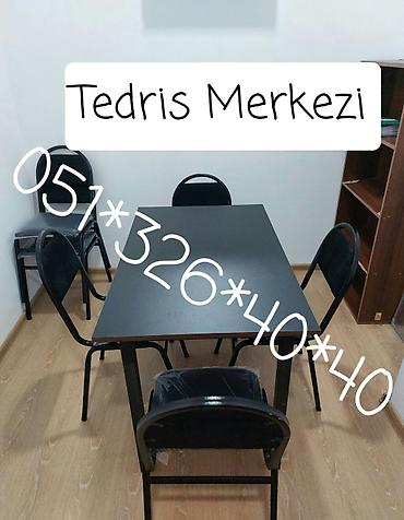 Uşaq masaları: Oğlan və qız üçün, Yeni, Siyirməsiz, Yazı masası, Stullar ilə — 30