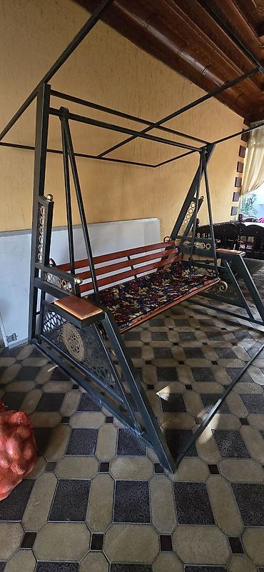 Садовые качели: Садовые качели Металл, Со спинкой, С крышей — 2